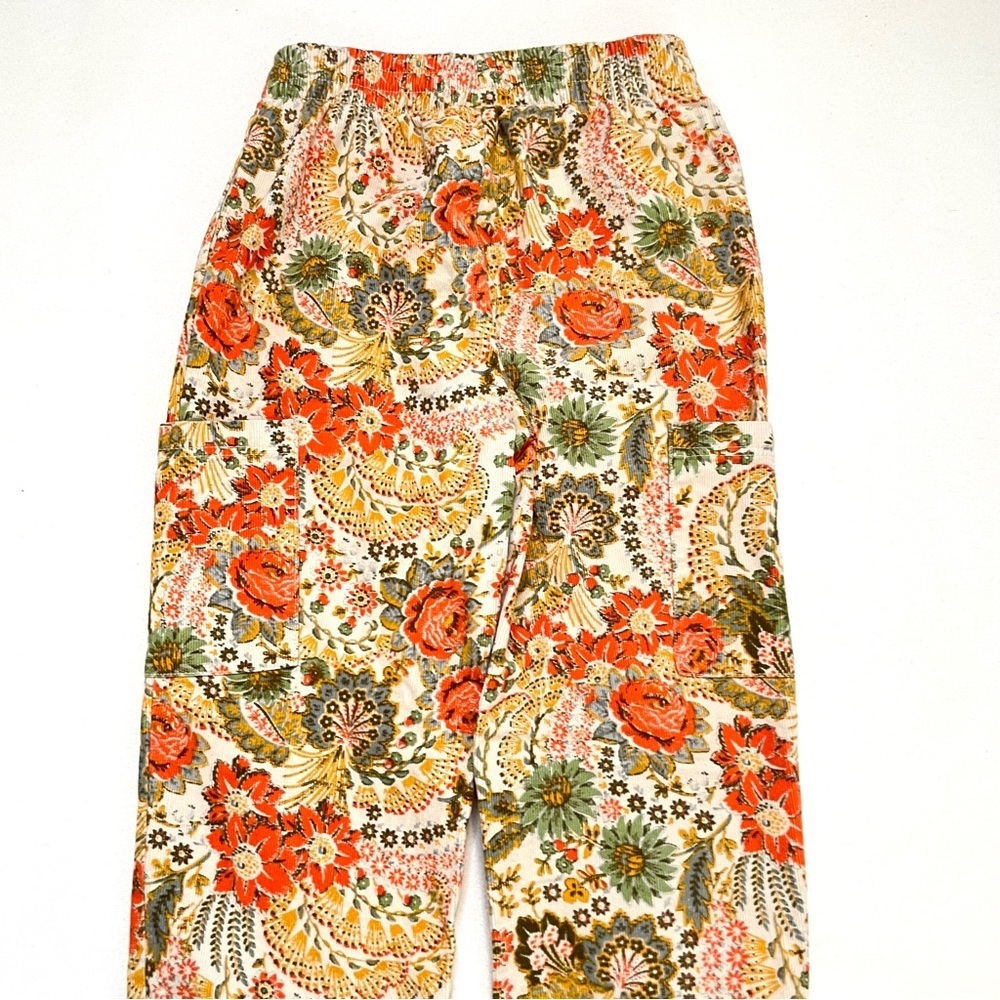Urban Outfitters floral retro corduroy cargo joggers XS - Picture 6 of 13